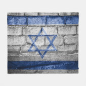 Israëlische vlag fleece deken (Voorkant (Horizontaal))