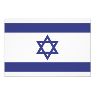 Israëlische vlag foto afdruk
