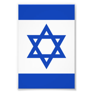 Israëlische vlag foto afdruk