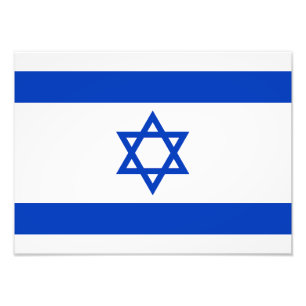 Israëlische vlag foto afdruk