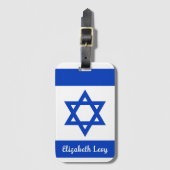 Israëlische vlag gepersonaliseerd bagagelabel (Voorkant (verticaal))