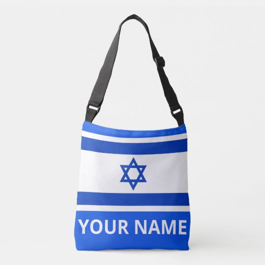 Israëlische vlag gepersonaliseerd crossbody tas (Voorkant)