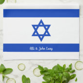 Israëlische vlag gepersonaliseerd theedoek (Gevouwen)