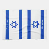Israëlische vlag gepersonaliseerd theedoek (Horizontaal)