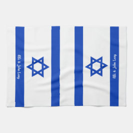 Israëlische vlag gepersonaliseerd theedoek