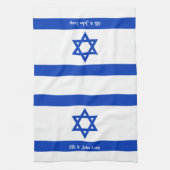 Israëlische vlag gepersonaliseerd theedoek (Verticaal)