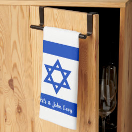 Israëlische vlag gepersonaliseerd theedoek