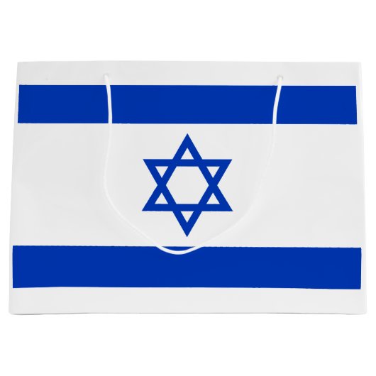 Israëlische vlag groot cadeauzakje (Voorkant)