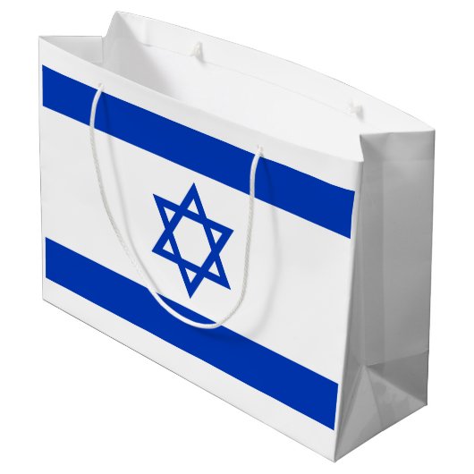 Israëlische vlag groot cadeauzakje (Achterkant Gekanteld)