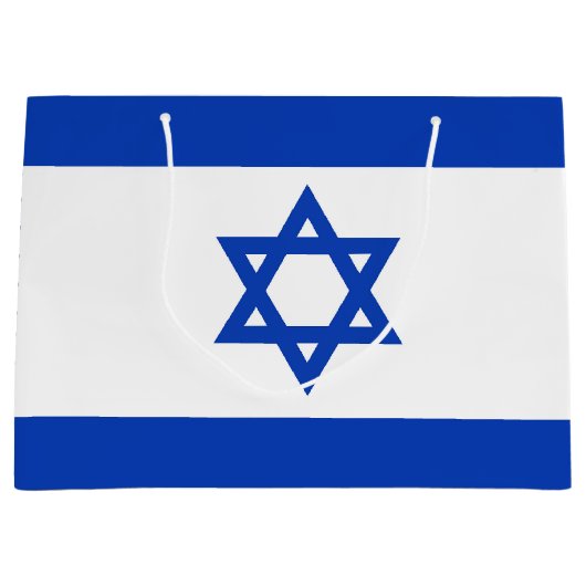 Israëlische vlag groot cadeauzakje (Voorkant)