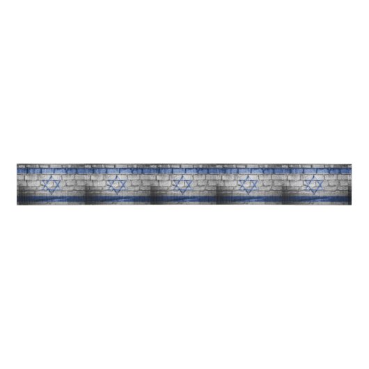 Israëlische vlag grosgrain lint (Voorkant)