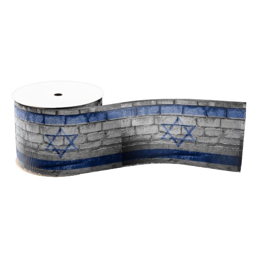 Israëlische vlag grosgrain lint (Spoel)