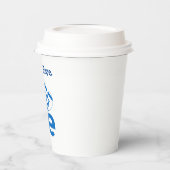 Israëlische Vlag Hart Blauw LIEFDE Gepersonaliseer Papieren Bekers (Links)