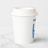 Israëlische Vlag Hart Blauw LIEFDE Gepersonaliseer Papieren Bekers (Rechts)