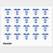 Israëlische vlag hart sticker (Vel)