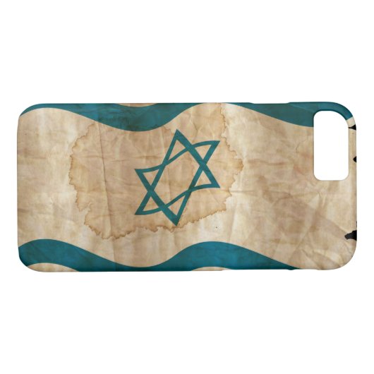 Israëlische vlag in  iPhone 7-Hoesje Case-Mate iPhone Case (Achterkant (Horizontaal))