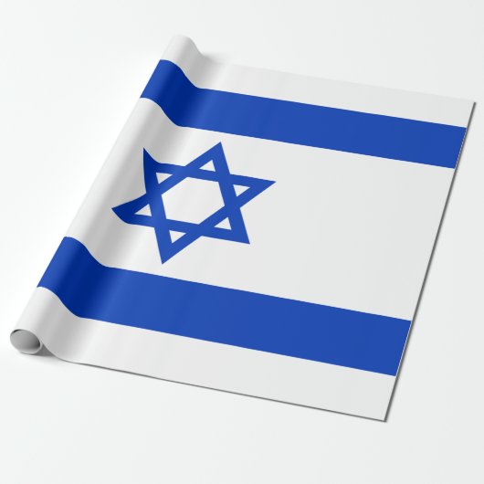 Israëlische vlag (Israël) Cadeaupapier (Uitgerold)
