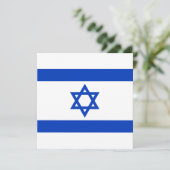 Israëlische vlag (Israël) Kaart (Staand voorkant)