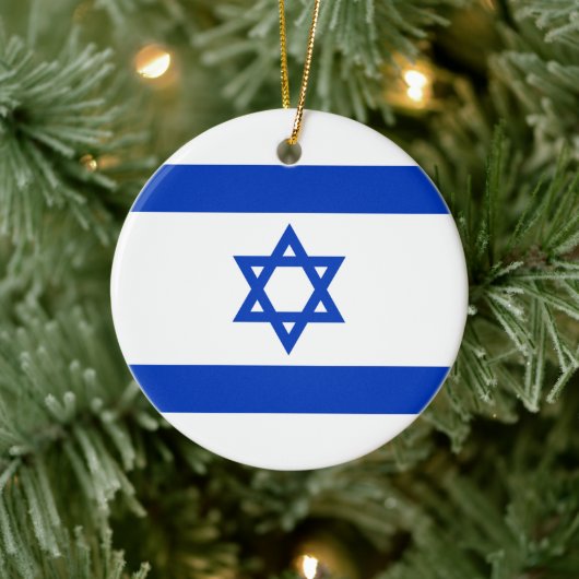 Israëlische vlag (Israël) Keramisch Ornament (Boom)