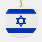 Israëlische vlag (Israël) Keramisch Ornament (Voorkant)