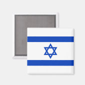 Israëlische vlag (Israël) Magneet (Voorkant / Achterkant)