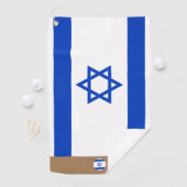 Israëlische vlag & Israël monogrammen / golfhanddo Golfhanddoek (Insitu)