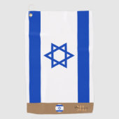 Israëlische vlag & Israël monogrammen / golfhanddo Golfhanddoek (Voorkant)