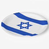 Israëlische vlag (Israël) Papieren Bordje (Gekanteld)