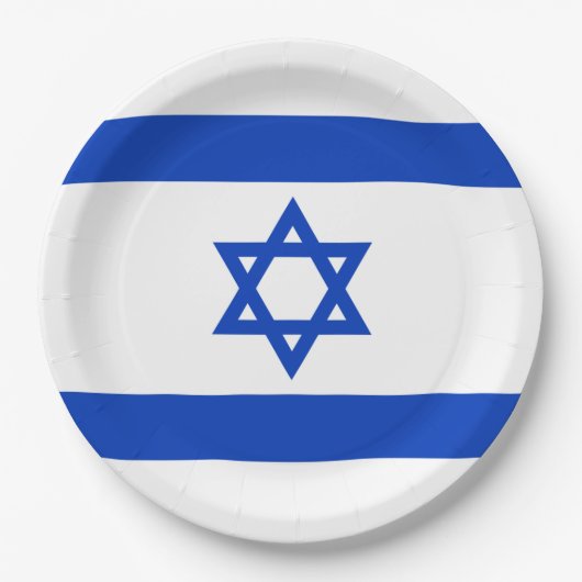 Israëlische vlag (Israël) Papieren Bordje (Voorkant)