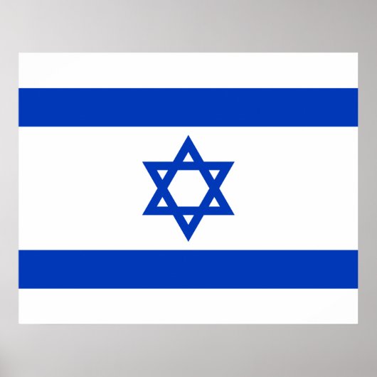 Israëlische vlag (Israël) Poster (Voorkant)
