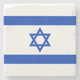 Israëlische vlag (Israël) Stenen Onderzetter
