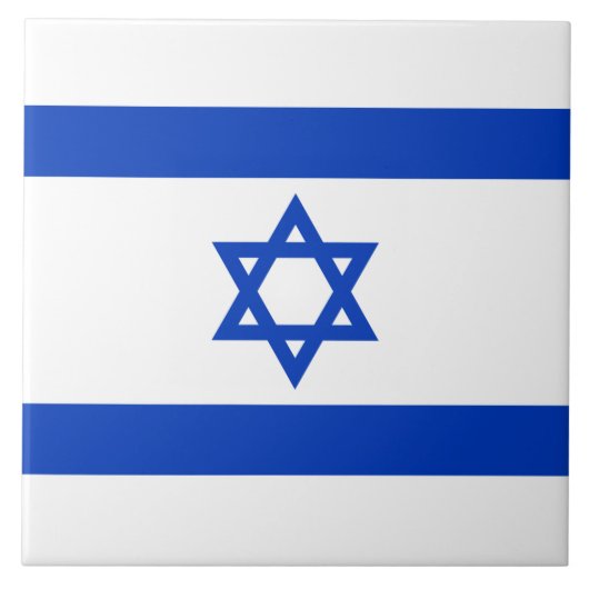 Israëlische vlag (Israël) Tegeltje (Voorkant)