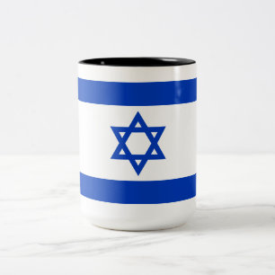 Israëlische vlag (Israël) Tweekleurige Koffiemok
