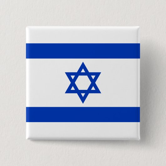 Israëlische vlag (Israël) Vierkante Button 5,1 Cm (Voorkant)