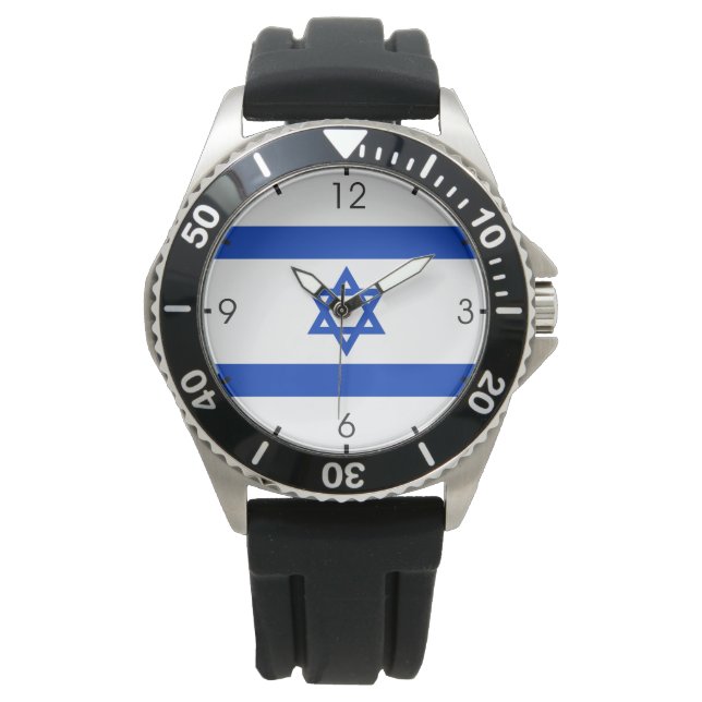 Israëlische vlag (Israël) Watch Horloge (Voorkant)