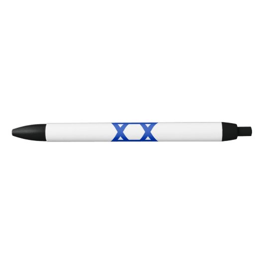 Israëlische vlag (Israël) Zwarte Inkt Pen (Voorkant)