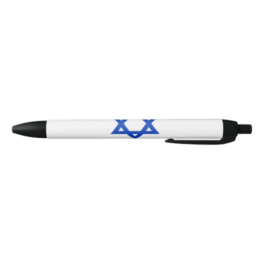 Israëlische vlag (Israël) Zwarte Inkt Pen (Bodem)