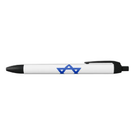 Israëlische vlag (Israël) Zwarte Inkt Pen