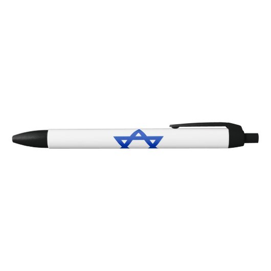 Israëlische vlag (Israël) Zwarte Inkt Pen (Bovenkant)