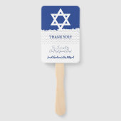 Israëlische vlag Joodse evenementenbar/bat mitswa Handwaaier (Achterkant)