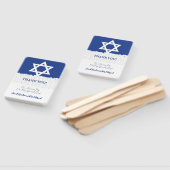 Israëlische vlag Joodse evenementenbar/bat mitswa Handwaaier (Niet-gemonteerd)