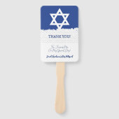 Israëlische vlag Joodse evenementenbar/bat mitswa Handwaaier (Voorkant)