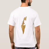 Israëlische vlag + kaart + tekst T-shirt (Achterkant)