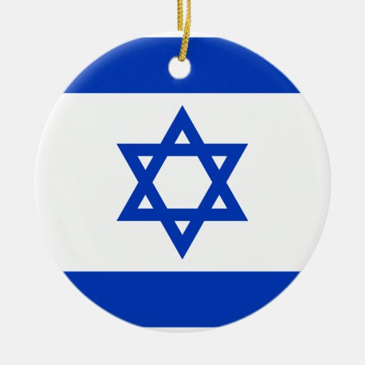 Israëlische vlag keramisch ornament (Voorkant)