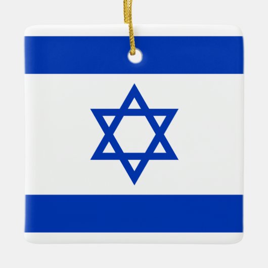 Israëlische vlag keramisch ornament (Voorkant)