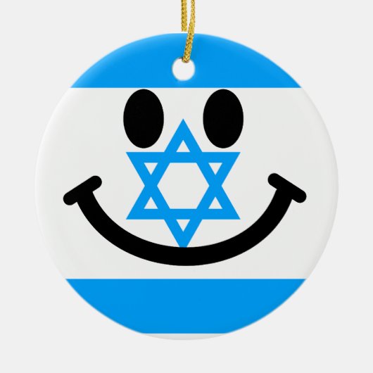 Israëlische vlag keramisch ornament (Voorkant)