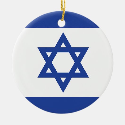 Israëlische vlag keramisch ornament (Voorkant)