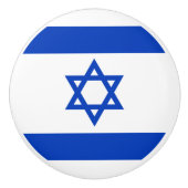 Israëlische vlag keramische knop (Voorkant)