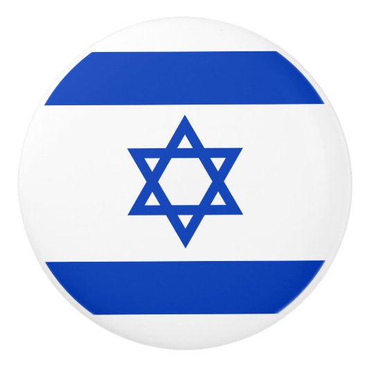 Israëlische vlag keramische knop (Voorkant)