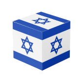 Israëlische vlag kubus (Voorkant hoekig)